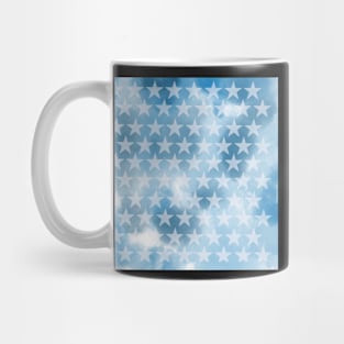 Blue and white  star Mug